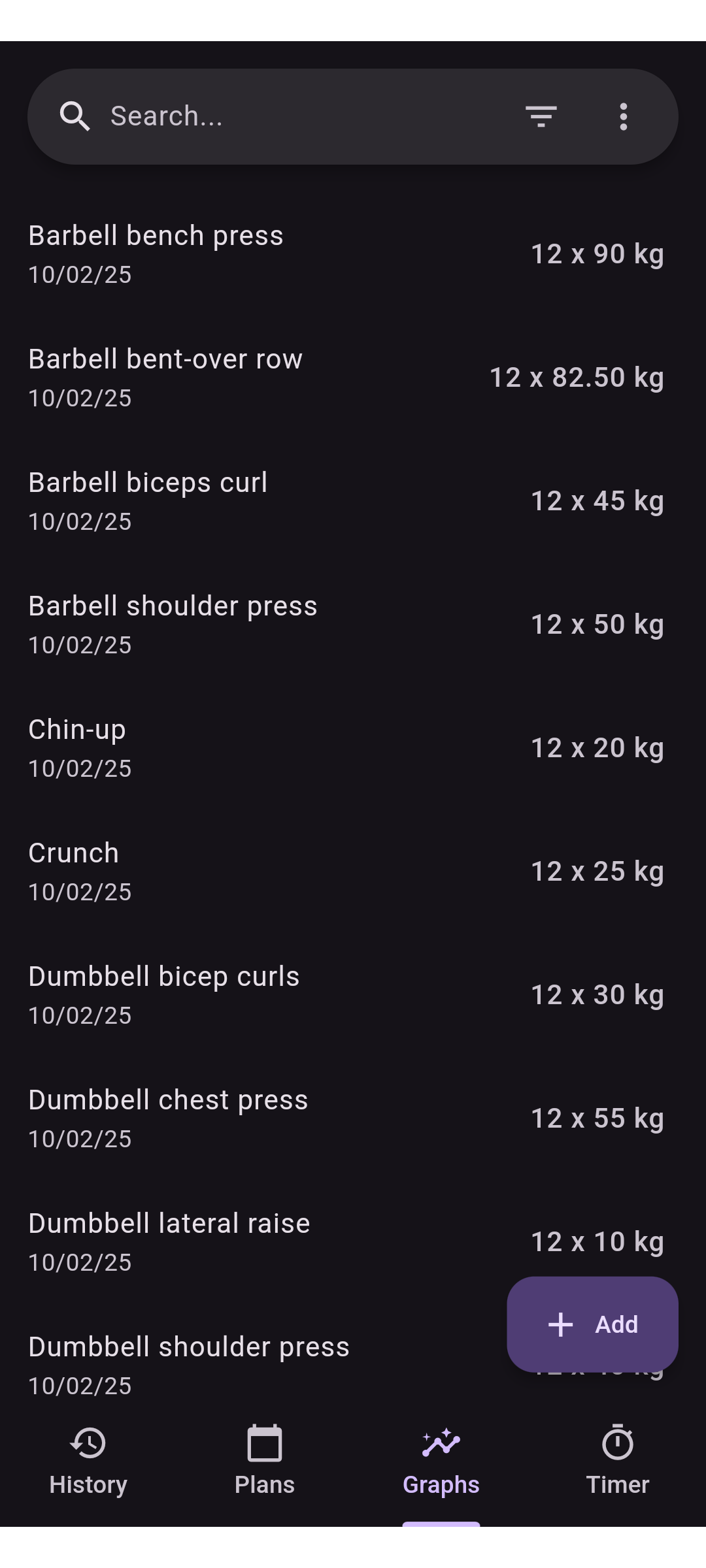 Workout Tracking